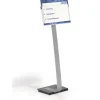 Durable Info Sign Duo Floor Sign Stand, 50" x 17" x 11 1/2", Black/Gray