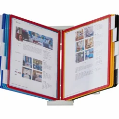 Durable InstaView 10-Section Desktop Reference System, Assorted Colors
