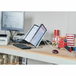 Durable InstaView 10-Section Desktop Reference System, Black