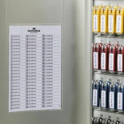 Durable 72-Key Locking Tag-Style Aluminum Key Tag Cabinet, 15 3/4