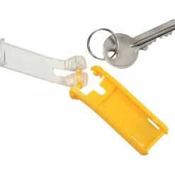 Durable 36-Key Locking Tag-Style Aluminum Key Tag Cabinet, 11" x 11 3/4" x 4 5/8", Silver
