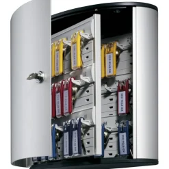 Durable 36-Key Locking Tag-Style Aluminum Key Tag Cabinet, 11
