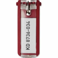 Durable Label Window Key Tags, Pack Of 24, Assorted Colors