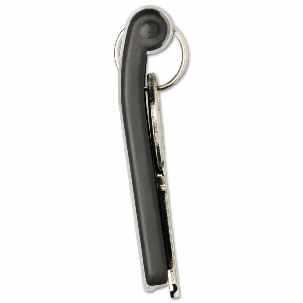 Durable Label Window Key Tags, Black, Pack Of 6