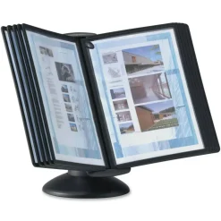 Durable SHERPA Motion Desk Reference System, 10 Panels, Black Borders