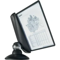 Durable SHERPA Motion Desk Reference System, 10 Panels, Black Borders