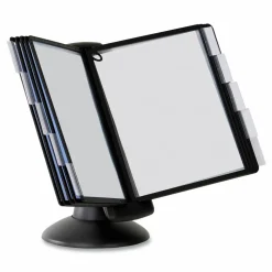 Durable SHERPA Motion Desk Reference System, 10 Panels, Black Borders