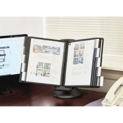 Durable SHERPA Motion Desk Reference System, 10 Panels, Black Borders