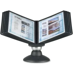 Durable SHERPA Motion Desk Reference System, 10 Panels, Black Borders