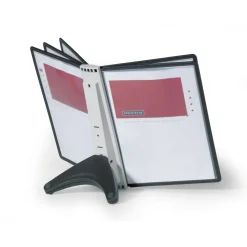 Durable SHERPA SoHo Document Holder, 10 Panels, 13.5 x 3 x 10.38, Black Borders