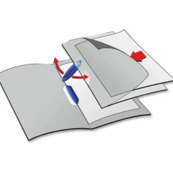 DURABLE SWINGCLIP - Clip file - for 10.98 in x 8.5 in - capacity: 30 sheets - clear with dark blue clip (pack of 25)