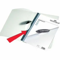 DURABLE SWINGCLIP - Clip file - for 10.98 in x 8.5 in - capacity: 30 sheets - clear with dark blue clip (pack of 25)
