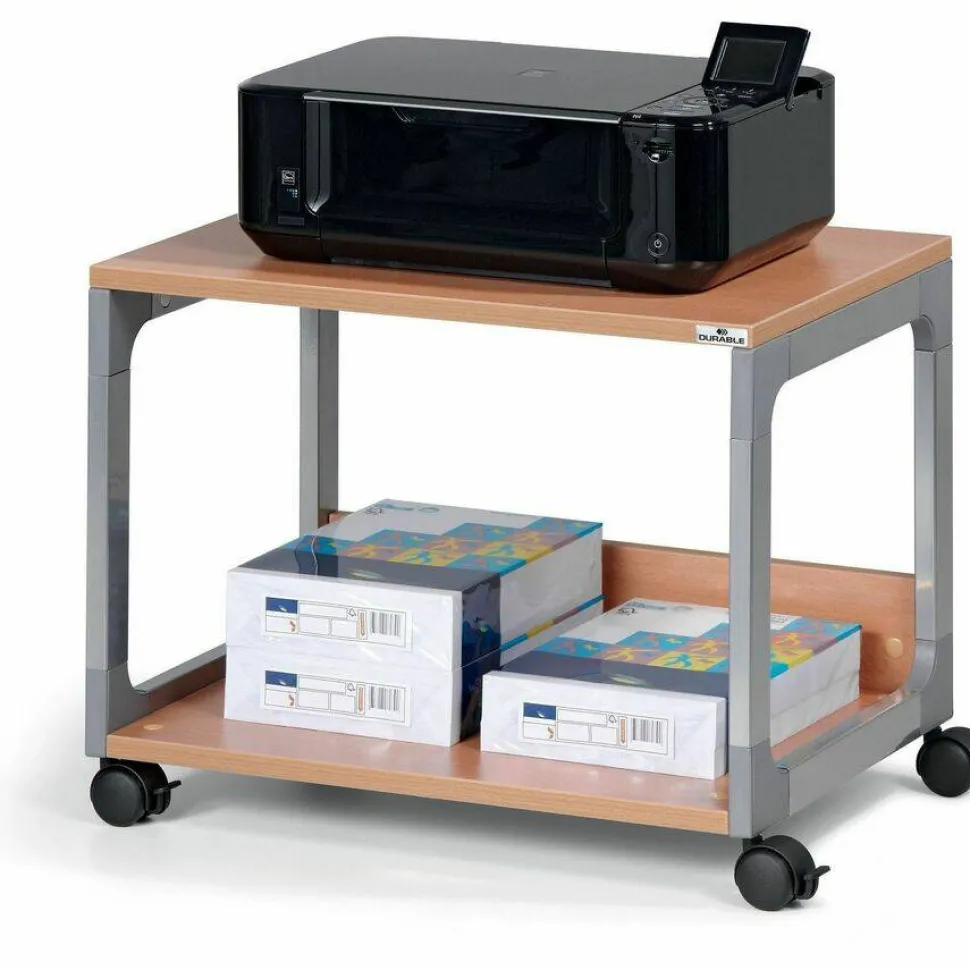 DURABLE System 48 Multifunction Trolley - 2 Shelf - 4 Casters - Metal, Steel, Melamine, Hardboard, Fiberglass, Plastic - 3710124