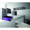 Durable VARICOLOR Stackable Plastic Drawer Box, 10 Drawers, Letter to Folio Size Files, 11" x 14" x 11.5", Gray