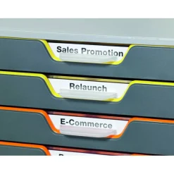Durable VARICOLOR Stackable Plastic Drawer Box, 10 Drawers, Letter to Folio Size Files, 11