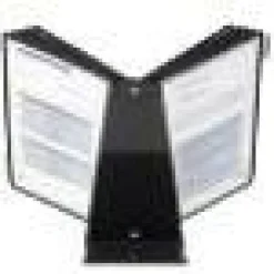 Durable VARIO Document Holder, 10 Panels 15.5 x 6.5 x 10.75, Black Borders