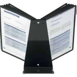Durable VARIO Document Holder, 10 Panels 15.5 x 6.5 x 10.75, Black Borders