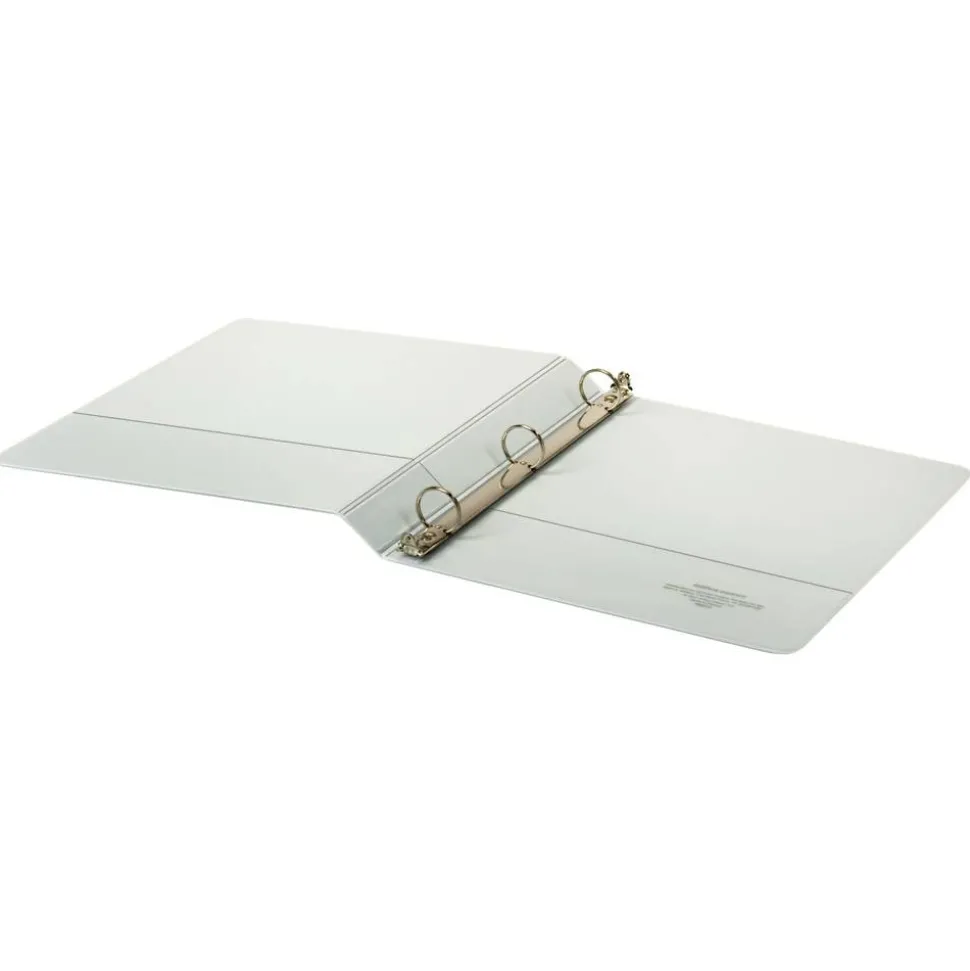 Durable View 3-Ring Binder, 1" Round Rings, White, Pack Of 6