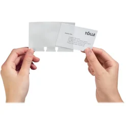 Durable VISIFIX Desk Business Card File, Holds 200 2.88 x 4.13 Cards, 5 x 9.31 x 3.56, Plastic, Graphite/Black
