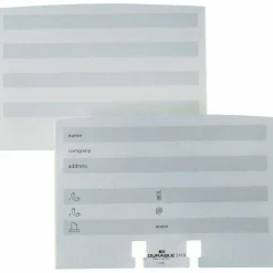 Durable VISIFIX Desk Business Card File, Holds 200 2.88 x 4.13 Cards, 5 x 9.31 x 3.56, Plastic, Graphite/Black