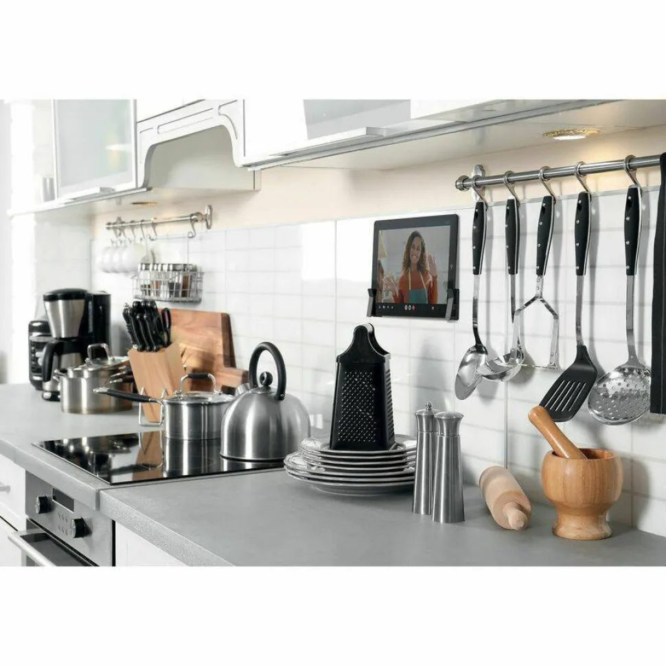 DURABLE VISIOCLIP Wall Mount for Tablet, Smartphone - Charcoal Gray - 2.20 lb Load Capacity - Plastic - 1 Each