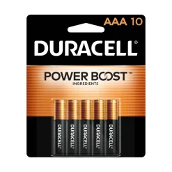Duracell Coppertop AAA Alkaline Batteries, Pack of 10