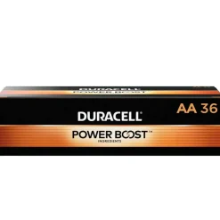 Duracell Coppertop AA Alkaline Batteries, Box of 36