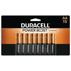 Duracell Coppertop AA Alkaline Batteries, Pack of 16