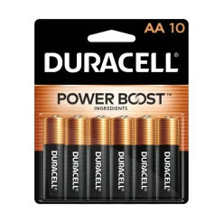 Duracell Coppertop AA Alkaline Batteries, Pack of 10