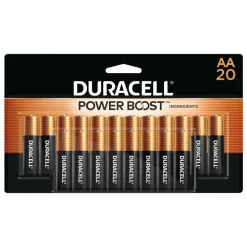 Duracell Coppertop AA Alkaline Batteries, Pack of 20