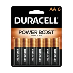 Duracell Coppertop AA Alkaline Batteries, Pack of 6