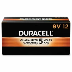 Duracell CopperTop Alkaline 9V Batteries, 12/Box