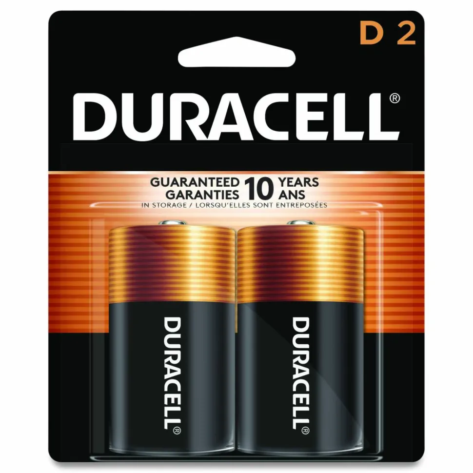 Duracell Coppertop Alkaline D Batteries, 2/Pack