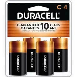 Duracell Coppertop C Alkaline Batteries, Pack of 4