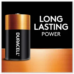 Duracell Coppertop D Alkaline Batteries, Pack of 4