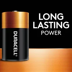 Duracell Coppertop D Alkaline Batteries, Pack of 4