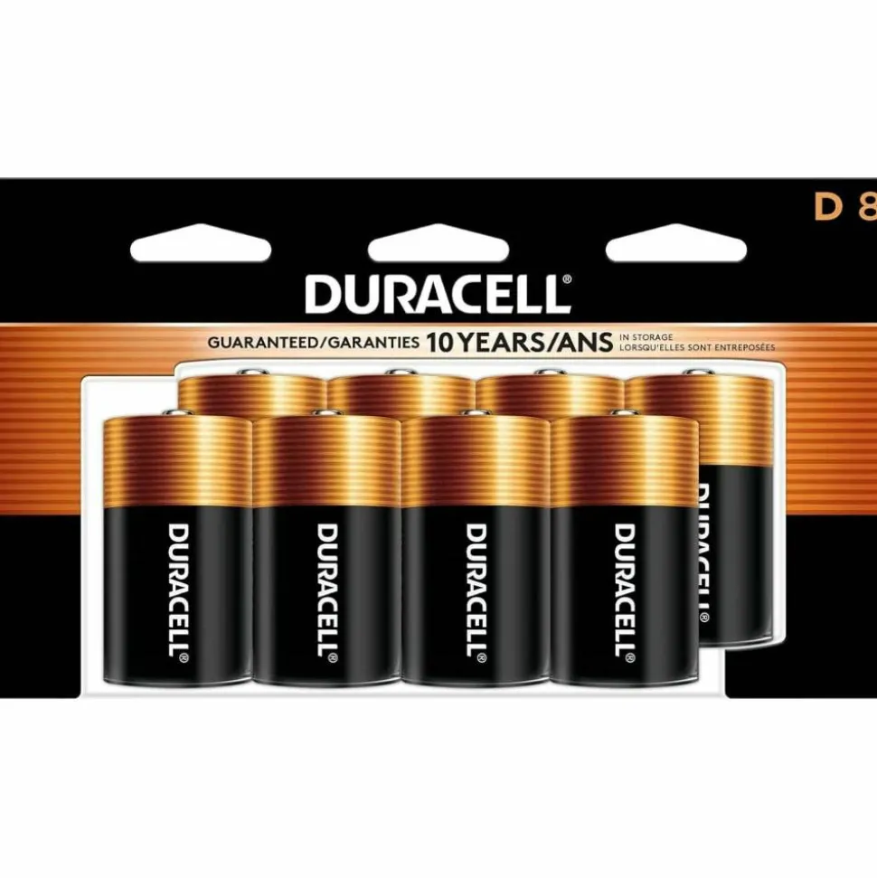 Duracell Coppertop D Alkaline Batteries, Pack of 8, MN13RT8Z