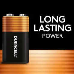 Duracell Coppertop 9V Alkaline Batteries, Pack of 2