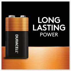 Duracell Coppertop 9V Alkaline Batteries, Pack of 2