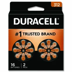 Duracell Hearing Aid Battery, #312, 16/Pack