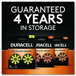 Duracell Hearing Aid Battery, #312, 16/Pack