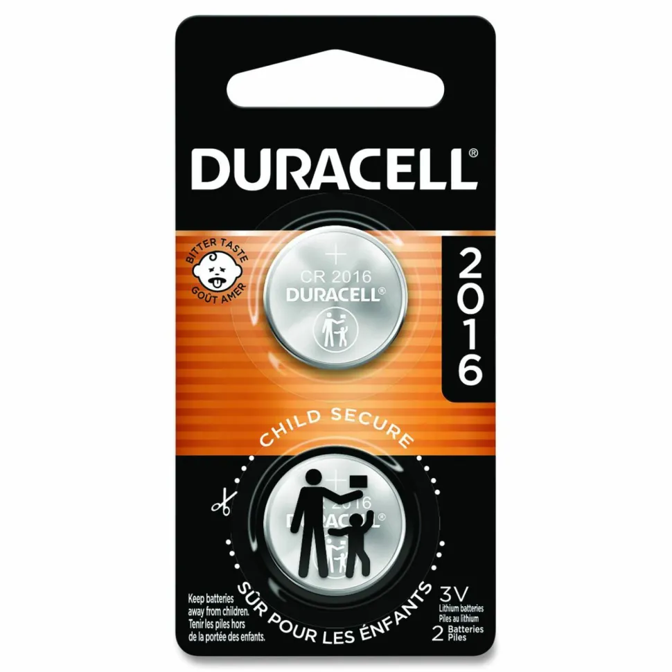 Duracell Lithium Coin Batteries With Bitterant, 2016, 2/Pack