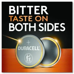 Duracell Lithium Coin Batteries With Bitterant, 2016, 2/Pack