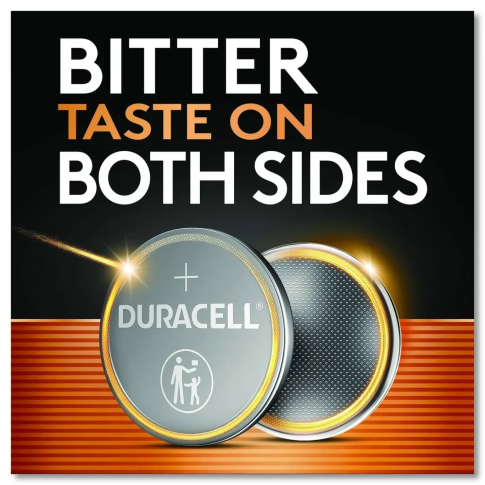 Duracell Lithium Coin Batteries With Bitterant, 2016, 2/Pack