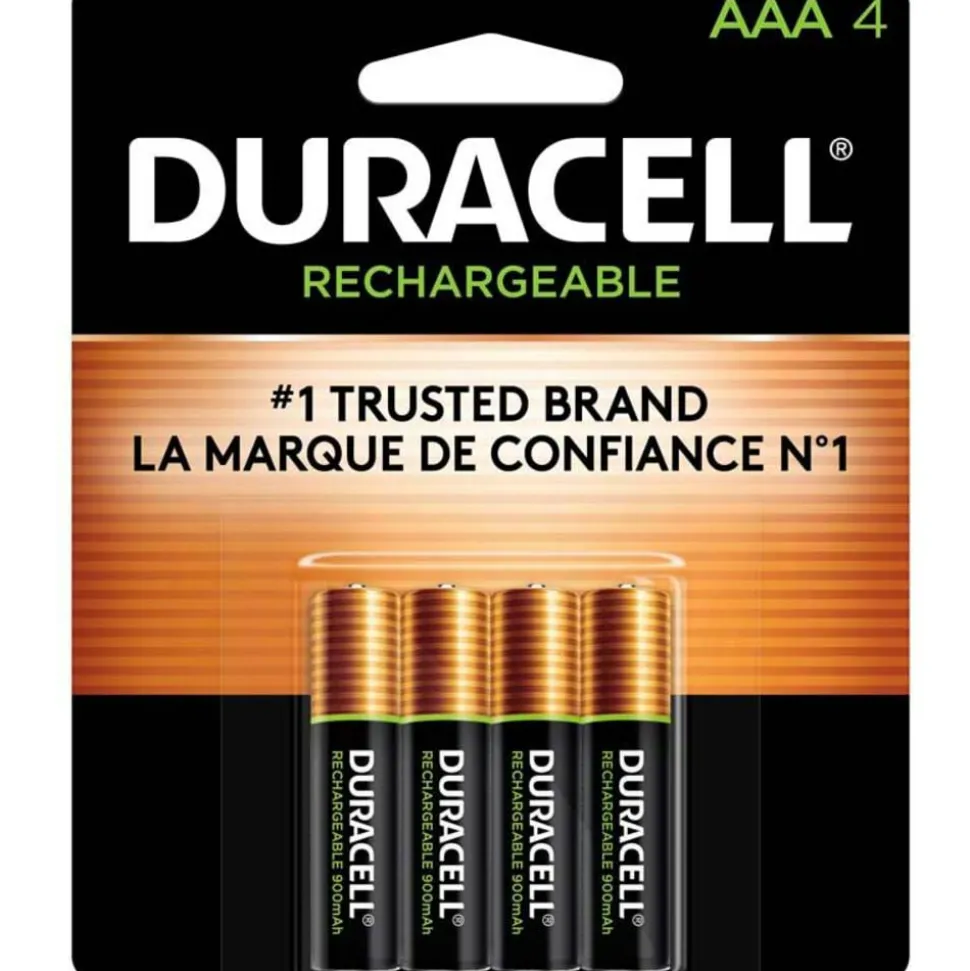 Duracell Rechargeable AAA Batteries, Pack of 4