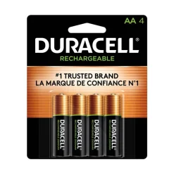 Duracell Rechargeable AA Batteries, Pack of 4