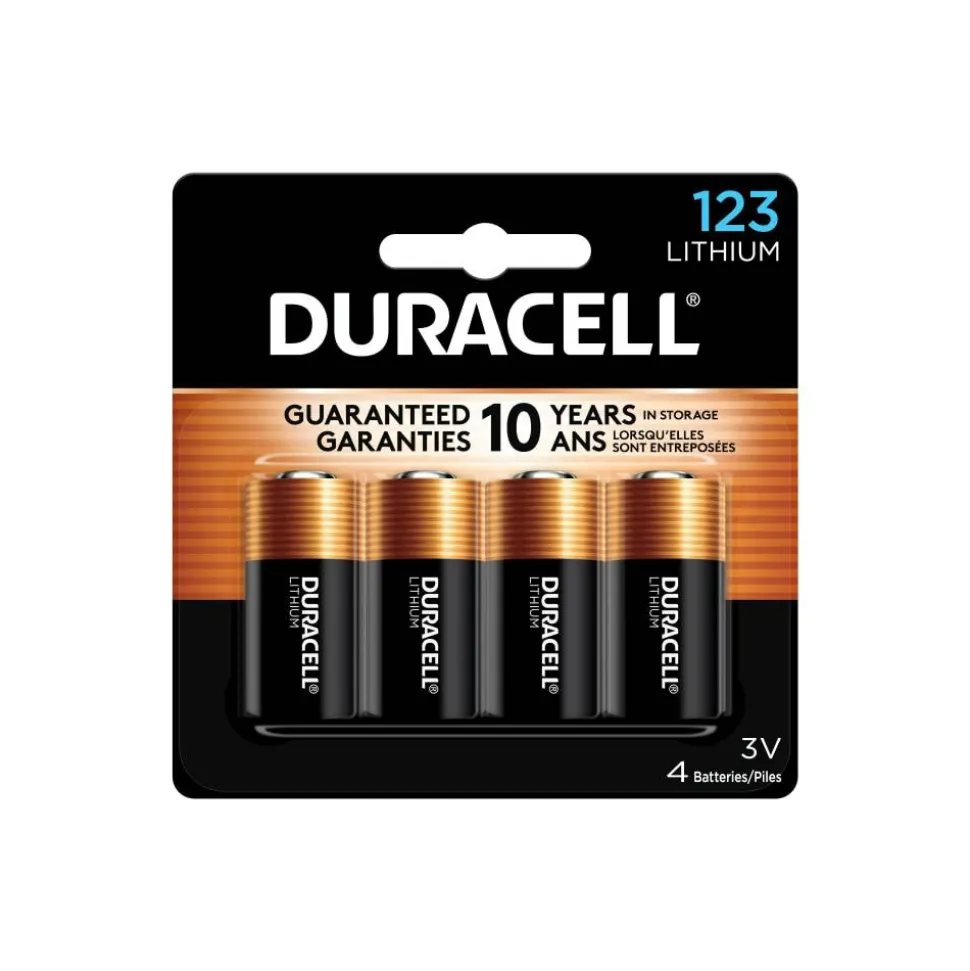 Duracell 123 3V High Power Lithium Batteries, Pack of 4