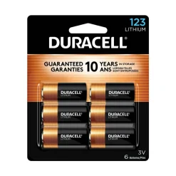Duracell 123 3V High Power Lithium Batteries, Pack of 6