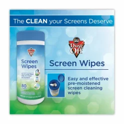 Dust Off Antistatic Monitor Wipes, Pack Of 80