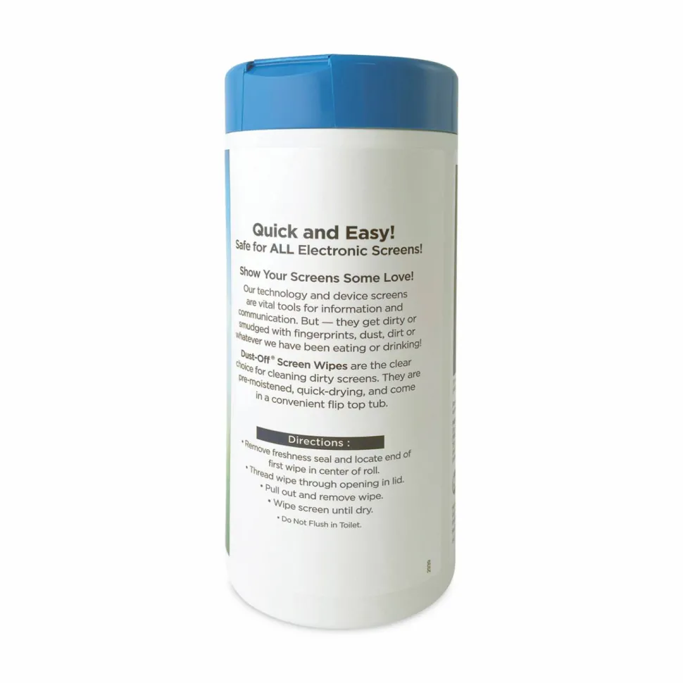 Dust Off Antistatic Monitor Wipes, Pack Of 80